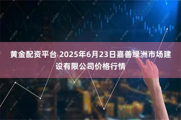 黄金配资平台 2025年6月23日嘉善绿洲市场建设有限公司价格行情