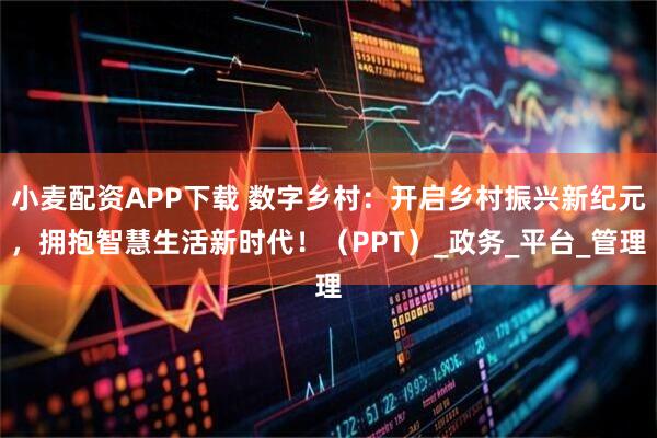小麦配资APP下载 数字乡村：开启乡村振兴新纪元，拥抱智慧生活新时代！（PPT）_政务_平台_管理