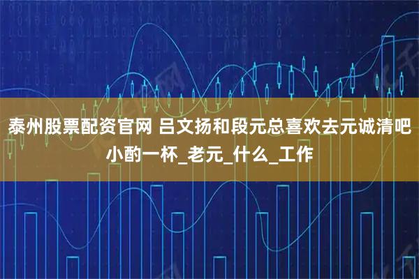 泰州股票配资官网 吕文扬和段元总喜欢去元诚清吧小酌一杯_老元_什么_工作