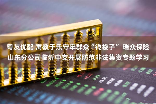 粤友优配 寓教于乐守牢群众“钱袋子” 瑞众保险山东分公司临沂中支开展防范非法集资专题学习